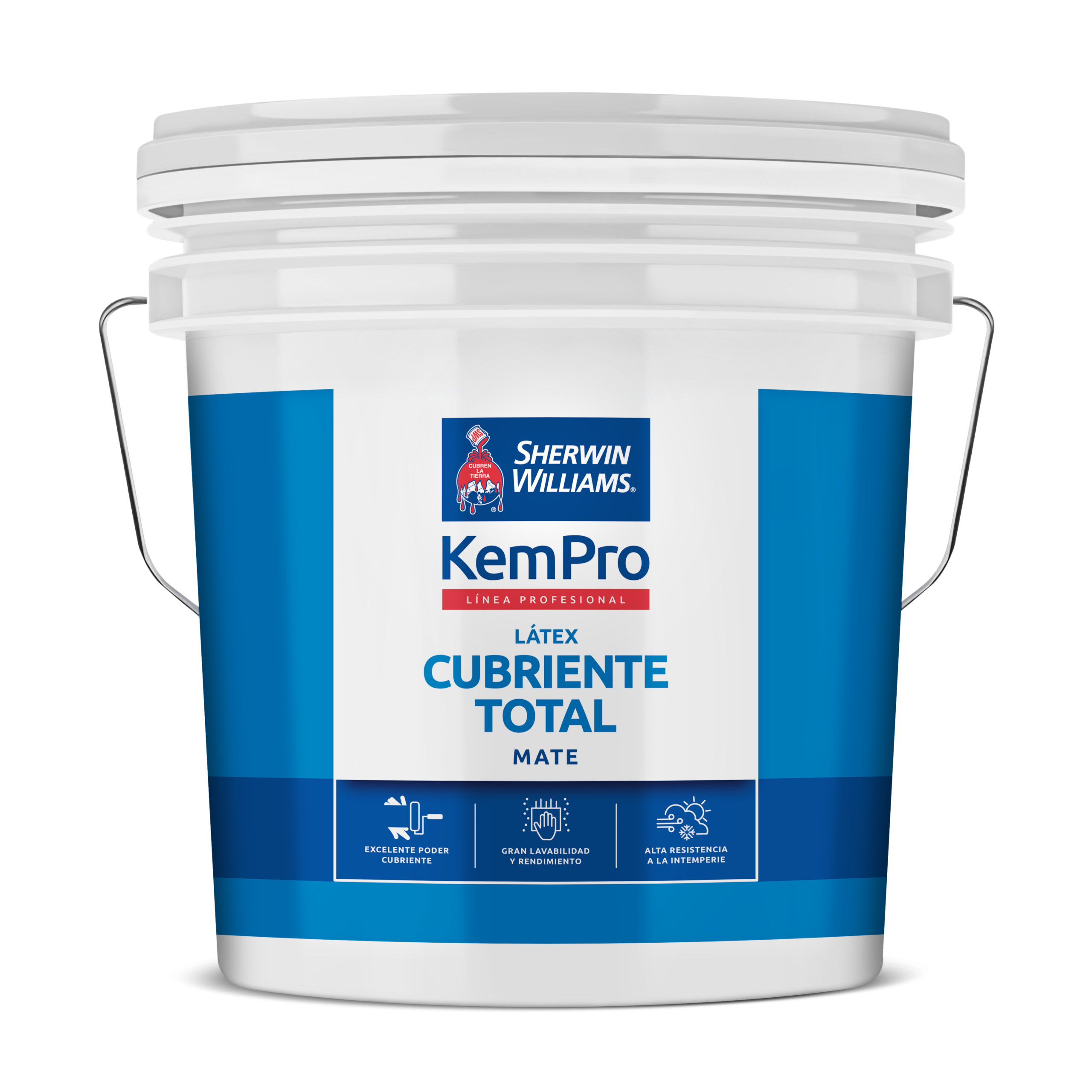 LÁTEX KP CUBRIENTE TOTAL MATE BLANCO TIN 4GL