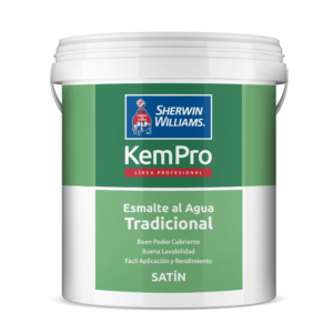 ESMALTE AL AGUA KP TRADICIONAL SATÍN BLANCO TIN 4GL
